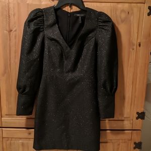 BCBGMAXAZRIA dress-black with gold dots